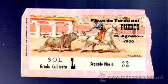 Stierkampf: ENTRADA DE TOROS. PLAZA DEL PUERTO. AGOSTO 1970.