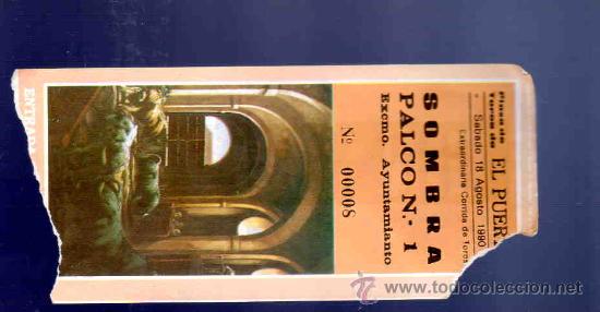 Stierkampf: ENTRADA DE TOROS. PLAZA DEL PUERTO. AGOSTO 1990.