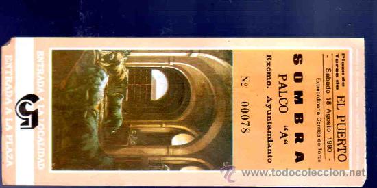 Stierkampf: ENTRADA DE TOROS. PLAZA DEL PUERTO. AGOSTO 1990.