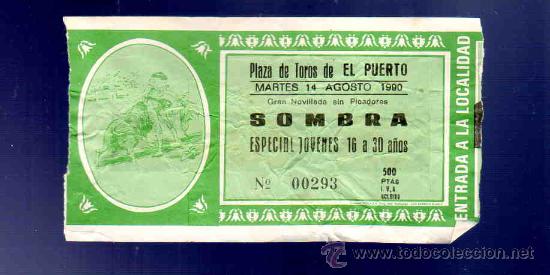 Stierkampf: ENTRADA DE TOROS. PLAZA DE TOROS DEL PUERTO. AGOSTO 1990.