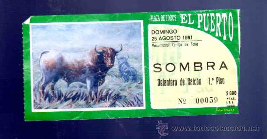 Stierkampf: ENTRADA DE TOROS. PLAZA DE TOROS DEL PUERTO. AGOSTO 1991.