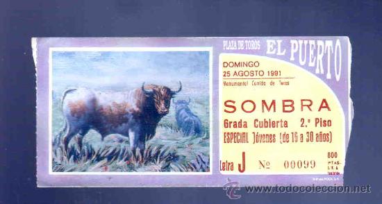 Stierkampf: ENTRADA DE TOROS. PLAZA DE TOROS DEL PUERTO. AGOSTO 1991.