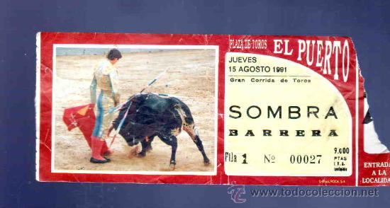 Bullfighting: ENTRADA DE TOROS. PLAZA DE TOROS DEL PUERTO. AGOSTO 1991.