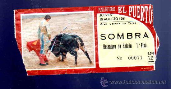 Bullfighting: ENTRADA DE TOROS. PLAZA DE TOROS DEL PUERTO. AGOSTO 1991.