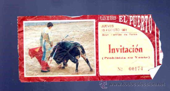 Bullfighting: ENTRADA DE TOROS. PLAZA DE TOROS DEL PUERTO. AGOSTO 1991.