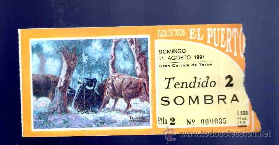 Bullfighting: ENTRADA DE TOROS. PLAZA DE TOROS DEL PUERTO. AGOSTO 1991.