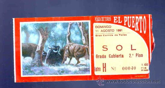 Bullfighting: ENTRADA DE TOROS. PLAZA DE TOROS DEL PUERTO. AGOSTO 1991.