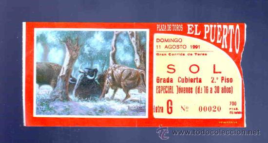 Bullfighting: ENTRADA DE TOROS. PLAZA DE TOROS DEL PUERTO. AGOSTO 1991.