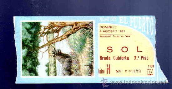 Bullfighting: ENTRADA DE TOROS. PLAZA DE TOROS DEL PUERTO. AGOSTO 1991.