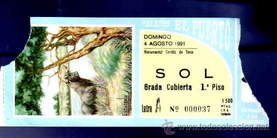 Bullfighting: ENTRADA DE TOROS. PLAZA DE TOROS DEL PUERTO. AGOSTO 1991.