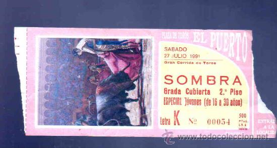 Bullfighting: ENTRADA DE TOROS. PLAZA DE TOROS DEL PUERTO. JULIO 1991.