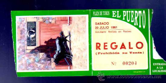 Bullfighting: ENTRADA DE TOROS. PLAZA DE TOROS DEL PUERTO. JULIO 1991.