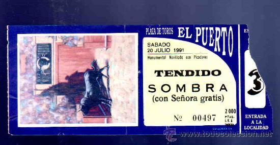 Tauromaquia: ENTRADA DE TOROS. PLAZA DE TOROS DEL PUERTO. JULIO 1991.