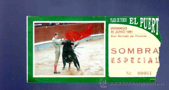 Tauromaquia: ENTRADA DE TOROS. PLAZA DE TOROS DEL PUERTO. JUNIO 1991.