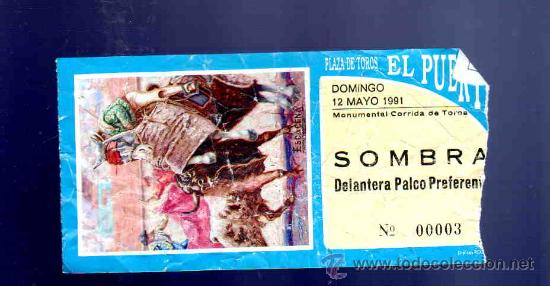 Tauromaquia: ENTRADA DE TOROS. PLAZA DE TOROS DEL PUERTO. MAYO 1991.