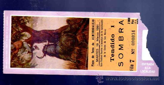 Stierkampf: ENTRADA DE TOROS. PLAZA DE TOROS DE ALMENDRALEJO. MARZO 1991