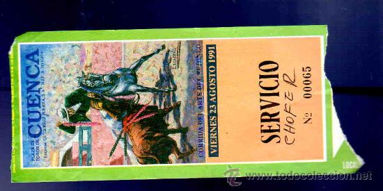 Stierkampf: ENTRADA DE TOROS. PLAZA DE TOROS DE CUENCA. AGOSTO 1991