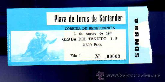 Stierkampf: ENTRADA DE TOROS. PLAZA DE TOROS DE SANTANDER. AGOSTO 1991