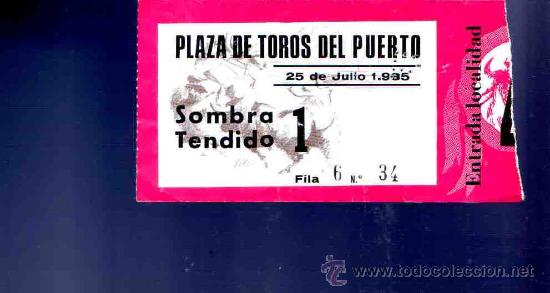 Stierkampf: ENTRADA DE TOROS. PLAZA DE TOROS DEL PUERTO. JULIO 1985