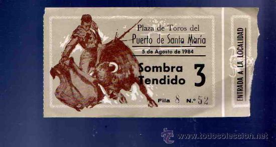 Stierkampf: ENTRADA DE TOROS. PLAZA DE TOROS DE EL PUERTO DE SANTA MARIA. AGOSTO 1984