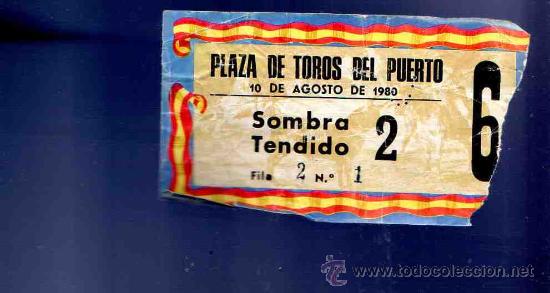 Stierkampf: ENTRADA DE TOROS. PLAZA DE TOROS DEL PUERTO. AGOSTO 1980