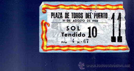 Stierkampf: ENTRADA DE TOROS. PLAZA DE TOROS DEL PUERTO. AGOSTO 1980
