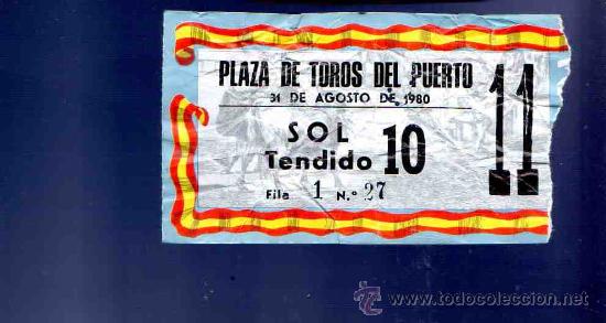 Stierkampf: ENTRADA DE TOROS. PLAZA DE TOROS DEL PUERTO. AGOSTO 1980