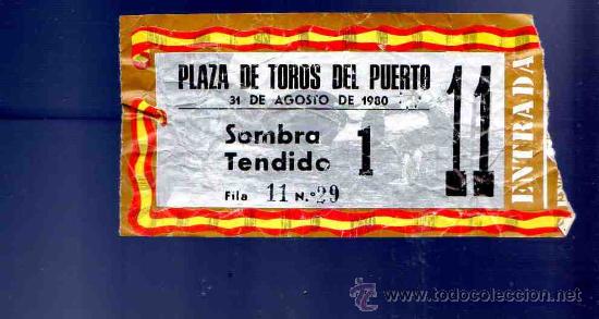 Stierkampf: ENTRADA DE TOROS. PLAZA DE TOROS DEL PUERTO. AGOSTO 1980