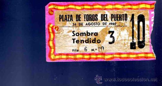 Stierkampf: ENTRADA DE TOROS. PLAZA DE TOROS DEL PUERTO. AGOSTO 1980