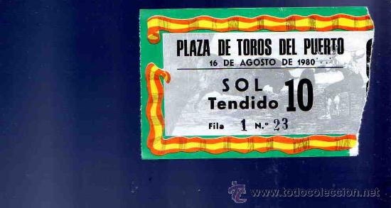 Stierkampf: ENTRADA DE TOROS. PLAZA DE TOROS DEL PUERTO. AGOSTO 1980