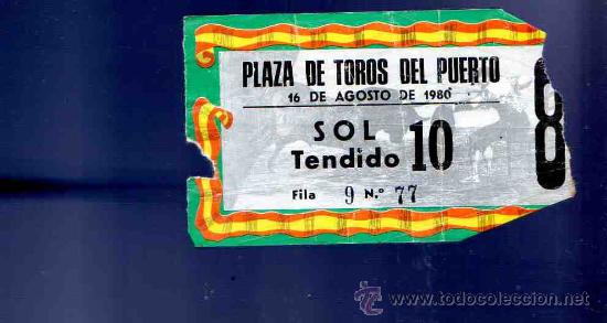Stierkampf: ENTRADA DE TOROS. PLAZA DE TOROS DEL PUERTO. AGOSTO 1980