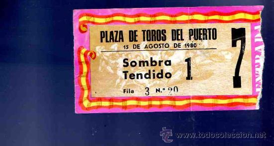 Stierkampf: ENTRADA DE TOROS. PLAZA DE TOROS DEL PUERTO. AGOSTO 1980