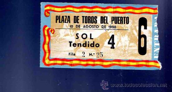 Stierkampf: ENTRADA DE TOROS. PLAZA DE TOROS DEL PUERTO. AGOSTO 1980