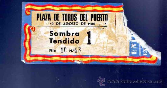 Stierkampf: ENTRADA DE TOROS. PLAZA DE TOROS DEL PUERTO. AGOSTO 1980