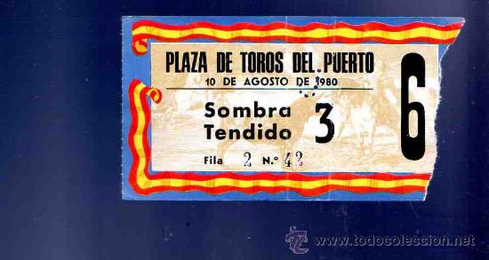 Stierkampf: ENTRADA DE TOROS. PLAZA DE TOROS DEL PUERTO. AGOSTO 1980