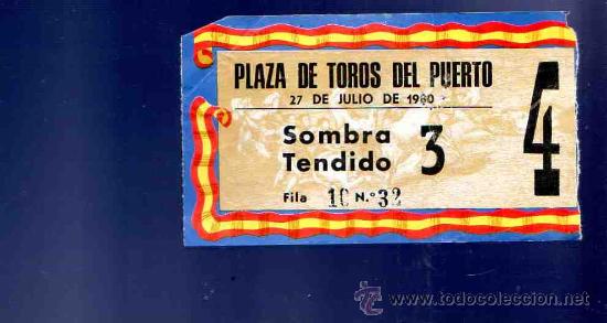 Stierkampf: ENTRADA DE TOROS. PLAZA DE TOROS DEL PUERTO. JULIO 1980