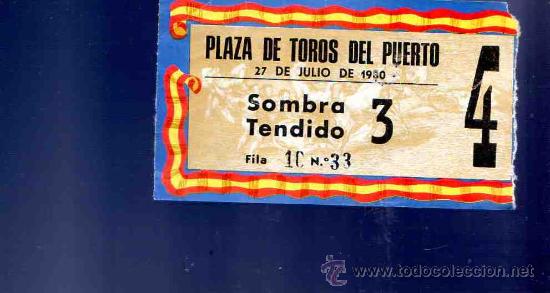 Stierkampf: ENTRADA DE TOROS. PLAZA DE TOROS DEL PUERTO. JULIO 1980