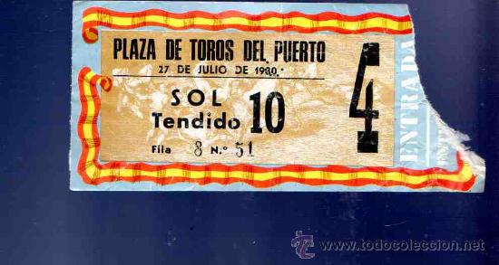 Stierkampf: ENTRADA DE TOROS. PLAZA DE TOROS DEL PUERTO. JULIO 1980
