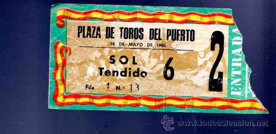 Stierkampf: ENTRADA DE TOROS. PLAZA DE TOROS DEL PUERTO. MAYO 1980
