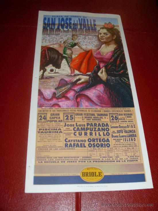 Tauromaquia: CARTEL DE TOROS. PLAZA DE SAN JOSE DEL VALLE. MAYO 1991. PARADA, CAMPUZANO, CURRILLO, OSORIO