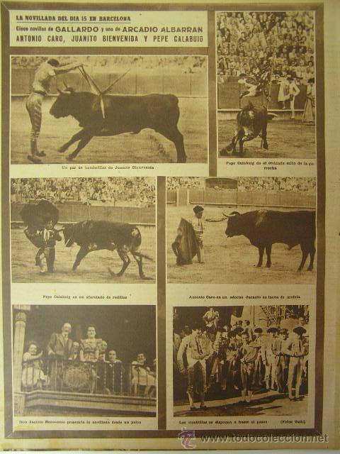 Tauromaquia: toros barcelona,salto garrocha ,jacinto benavente en la presidencia,septiembre 1946,1 hoja ,ref rob
