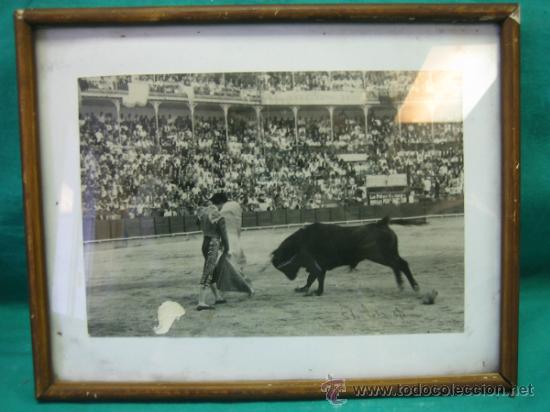 Tauromaquia: Copia de foto de Manolete 22x15 cm y marco 30x23 cm