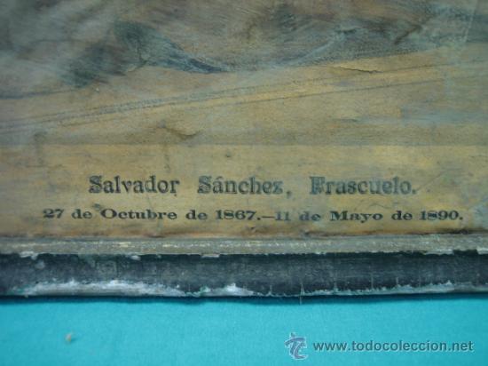 Tauromaquia: Antigua Litografia de LA LIDIA,Salvador Sanchez Frascuelo 1867-1890 imprenta Palacios 55x78 cm - Foto 9 - 35270848