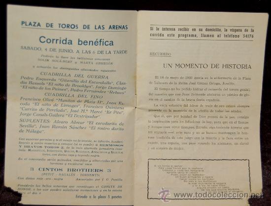 Tauromaquia: PROGRAMA OFICIAL DE LA CORRIDA - LIT ORTEGA - Foto 4
