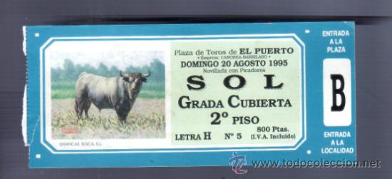 Tauromachia: ENTRADA DE TOROS ENTERA. PLAZA DEL PUERTO SANTA MARIA. 1995.
