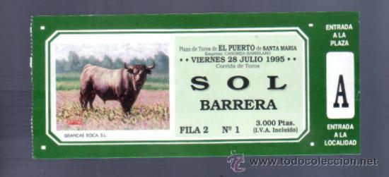 Tauromachia: ENTRADA DE TOROS ENTERA. PLAZA DEL PUERTO SANTA MARIA. 1995.
