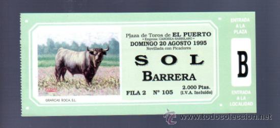 Tauromachia: ENTRADA DE TOROS ENTERA. PLAZA DEL PUERTO SANTA MARIA. 1995.