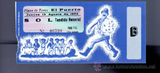 Tauromachia: ENTRADA DE TOROS ENTERA. PLAZA DEL PUERTO SANTA MARIA. 1992.
