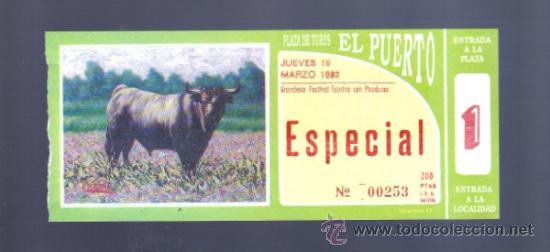 Tauromachia: ENTRADA DE TOROS ENTERA. PLAZA DEL PUERTO SANTA MARIA. 1992.
