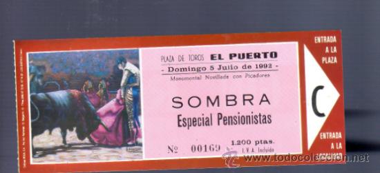 Tauromachia: ENTRADA DE TOROS ENTERA. PLAZA DEL PUERTO SANTA MARIA. 1992.